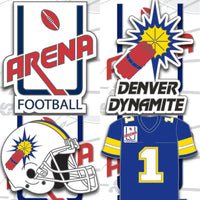 Arena Football League Denver Dynamite & AFL Logo Set Purchase #594