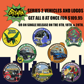 DC Comics Batman 1966 SERIES 4 #50 Collection Vehicles and Logos 8 PACK