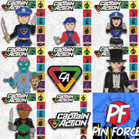 Captain Action LADY ACTION Character Pin