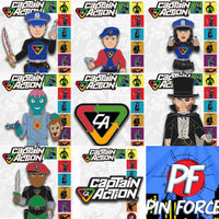 Captain Action PROF FANG Character Pin