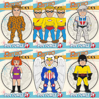 RetroHeroes™ Classic SERIES 25 Collection 6 pin set
