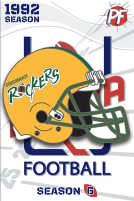 Arena Football League 1992 CINCINNATI ROCKERS HELMET