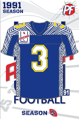Arena Football DENVER DYNAMITE Jersey Update 1991 Season