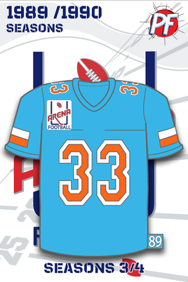 Arena Football DETROIT DRIVE 2nd JERSEY '89 Season