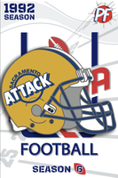 Arena Football League 1992 SACRAMENTO ATTACK HELMET