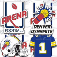 Arena Football League Denver Dynamite & AFL Logo Set Purchase