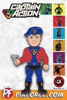 Captain Action SERIES 1 8 pin COMPLETE SET