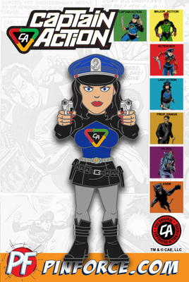 Captain Action LADY ACTION Character Pin