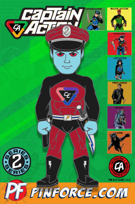 Captain Action CAPTAIN EVIL Character Pin SERIES 2