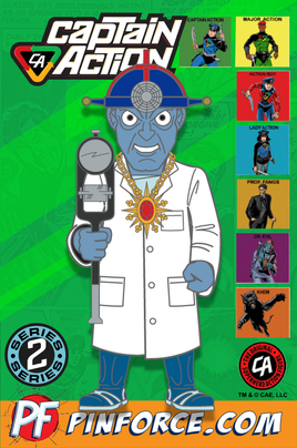 Captain Action DR EVIL in LAB COAT Character Pin SERIES 2