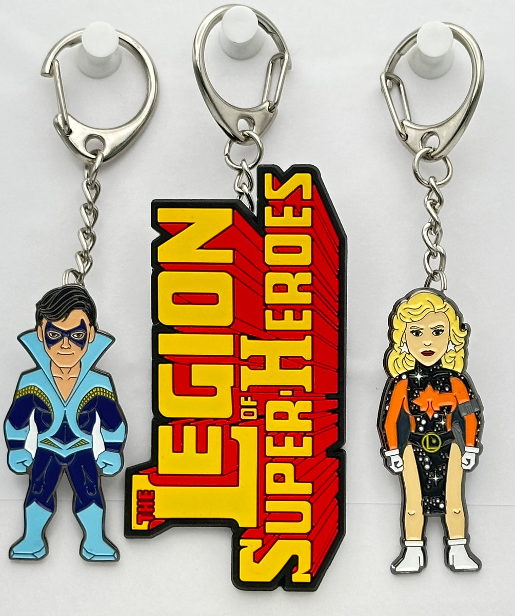 DC Comics Classic LEGION Of SUPER HEROES RUBBERIZED Keyflob #150 UNREL ...