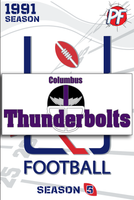 Arena Football COLUMBUS THUNDERBOLTS LOGO (DELAYED) 1991 Season