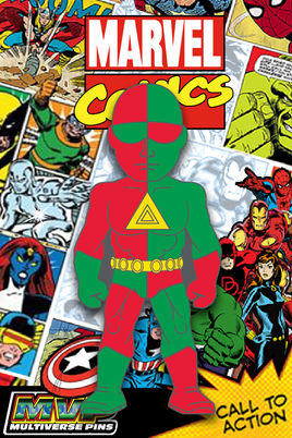Marvel Comics 3-D MAN Character Pin Phase 10 MultiVersePins