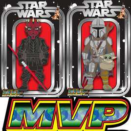 Star Wars Classic Characters DIN DJARIN the MANDALORIAN and DARTH MAUL MultiVersePins