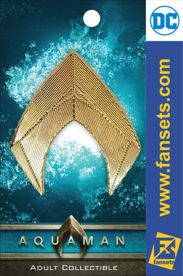 DC Comics AQUAMAN MOVIE LOGO Licensed FanSets Pin MicroJustice