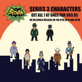 DC Comics Batman 1966 SERIES 3 #49 UNRELEASED Collection Charaters 7 PACK Licensed FanSets Pin