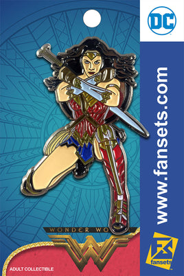 DC Comics WONDER WOMAN KNEELING Licensed FanSets Pin MicroJustice