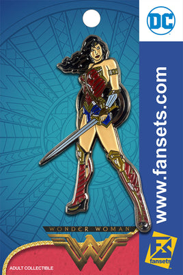 DC Comics WONDER WOMAN STANCE with Sword Licensed FanSets Pin MicroJustice