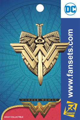 DC Comics Wonder Woman Movie Logo CREST with SWORD Licensed FanSets Pin