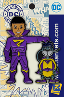 DC Comics Classic WONDER TWINS SUPER FRIENDS Licensed FanSets Pin MicroJustice Ooutsider
